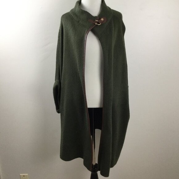 Akemi & Kin Olive Poncho-Style Cardigan - Picture 4 of 12